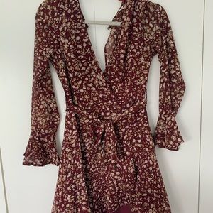 Patterned Wrap Dress